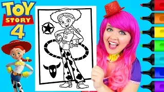 Coloring Jessie Toy Story 4 Disney Coloring Page Prismacolor Markers | KiMMi THE CLOWN