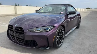 Tour the 2024 M4 Competition xDrive Convertible in individual Daytona Violet | 4K