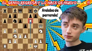 EL GENIO RUSO REGRESA Y LO HACE DE NUEVO🤯💥!! | Dubov vs. Hong | (Chess Tour Play in).