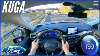 2022 Ford Kuga 151HP - Autobahn Top Speed Drive POV