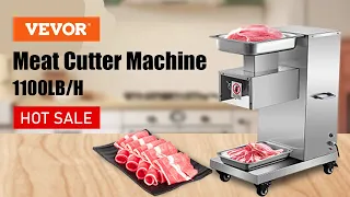 VEVOR 110V Commercial Meat Cutter Machine, 1100LB/H, 750W, For Kitchen Restaurant Supermarket