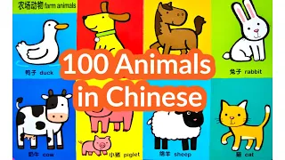 100 Animals in Mandarin Chinese| 100个动物(我的第一本认知书)| Chinese and English Bilingual Book Read Aloud