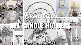 DIY Candle Holder Ideas (Glam Edition) | Dollar Tree DIY -  Episode #2