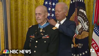 Vietnam War hero Larry Taylor receives Medal of Honor at White House