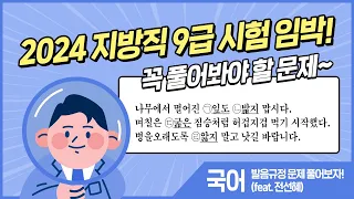 💥2024 지방직 9급 공무원 시험을 위한  ⏰ 필수 국어 문제 ✍ 꼭 풀어보자 ⁉