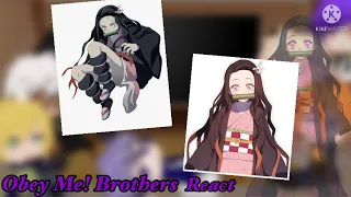 Obey Me! Brothers react to MC as Nezuko|Credits in desc| 1/3 |pOtaTo chIp_.