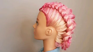 Прическа из косичек. Косы. Датская коса. Braid. Braids. Hairstyle.