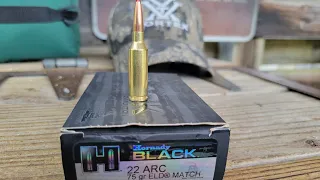 .22 ARC Hornady Black 75gr Accuracy test