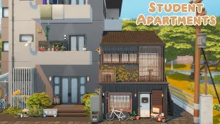 Small Student Apartments 🧑‍🎓📚 | The Sims 4 | No CC | Stop Motion Build