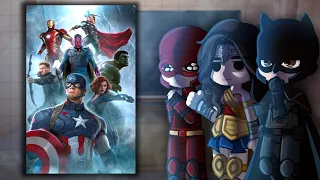 Justice League React To Avengers // DC x Marvel // Gacha React