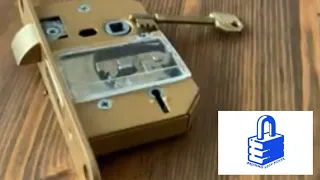 (4) Lock Picking Practice Mortice Lock with Lever Mechanism Window