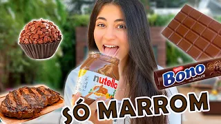 Bela 24 HORAS SÓ COMENDO COMIDA MARROM !!! BelaBagunça