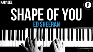 Ed Sheeran - Shape Of You Karaoke SLOWER Acoustic Piano Instrumental Cover Lyrics