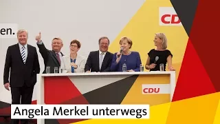 Angela Merkel unterwegs im Bundestagswahlkampf