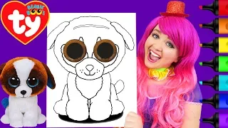 Coloring Ty Beanie Boos Duke the Dog Coloring Page Prismacolor Markers | KiMMi THE CLOWN