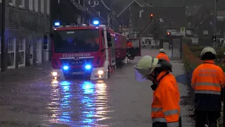 [HOCHWASSER IN SOLINGEN 2021] - Unterburg evakuiert - Ortschaften überschwemmt - massiver Schaden -