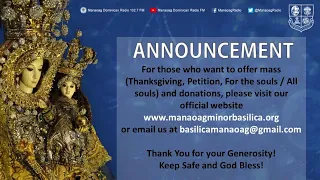 MANAOAG MASS - Monday of the Twenty-eighth Week in Ordinary Time / October 11, 2021 / 5:40 a.m..