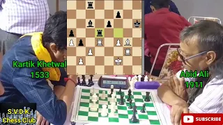 kartik khetwal vs Abid Ali | Abid ali Played well mathura Holi cup 2024  #chess #chessgame #viral