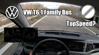 2021 VW T6.1 Familybus |Acceleration on german AUTOBAHN| How fast will it go|