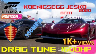 FASTEST KOENIGSEGG JESKO 2020 DRAG TUNE (300MPH)😍😏(1600HP)( beat the UNBEATABLE ) | Forza Horizon 5