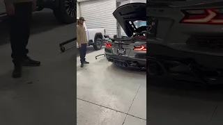 Titanium exhaust on C8 Z06 Corvette! SO LOUD!!! #shorts