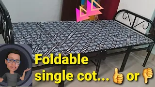 Portable furniture ,modern place saving metal /iron cot / bed unboxing and details....💁‍♀️
