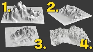 4 Methods For LowPoly Terrain (in Blender 2.8)