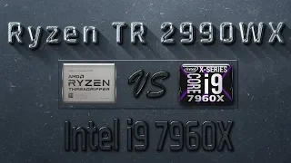 Ryzen Threadripper 2990WX vs i9 7960X | Test Review | Comparison | Gaming