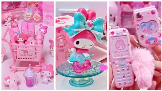 PINK My Melody Collection Unboxing 💞Sanrio Crafts & Stationery haul    #cindyasmr