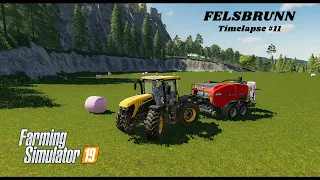 Making silage bales, buying chickens & harvesting | Felsbrunn | FS19 Multiplayer | Timelapse #11