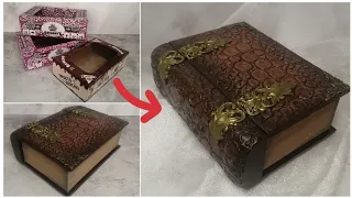 DIY 🌼The book is a box from a cookie box  🌼Книга-шкатулка из коробки от печенья🌼