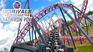 DC Rivals Hypercoaster Back Row POV Warner Bros. Movie World Australia's Largest Roller Coaster