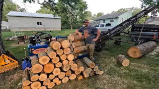 splitting small diameter wood with a box wedge