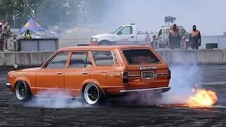 20b pp Mazda 808 Wagon Burnout
