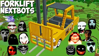 SURVIVAL GIANT FORKLIFT JEFF THE KILLER and SCARY NEXTBOTS in Minecraft Gameplay - Coffin Meme