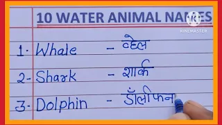 10Water Animals Name|Sea animals Name