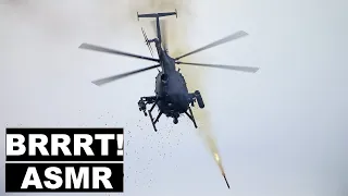 Amazing AH-6 Little Bird Helicopter BRRRT! ASMR - AH-6 Little Bird Minigun & Rocket Live Fire