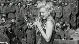 Footage Of Marilyn Monroe In Korea  - "Do It Again" And Newsreel 1954