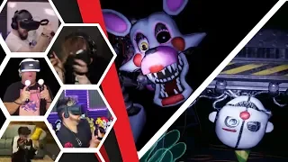 Let's Players Reaction To Mangle & Ennard Scary + Funny Moments |