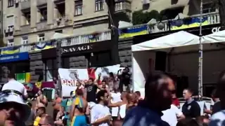 English football fans sing Oasis   Wonderwall Kyiv Euro 2012 Fan Zone