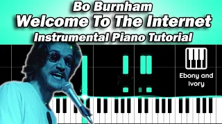 Bo Burnham - Welcome To The Internet Piano Instrumental Tutorial on Synthesia