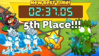 Btd6 Race Hitting Hard and Hitting Fast in 2:37.05 Top 50 Guide!!!