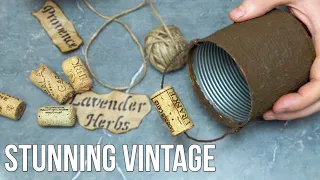 Tin cans + wine corks, when you see what you can make out of them, you'll never throw them away!