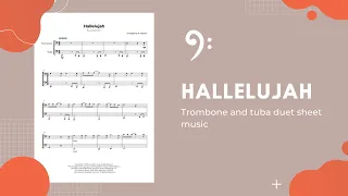 Hallelujah Trombone and Tuba Duet Sheet Music