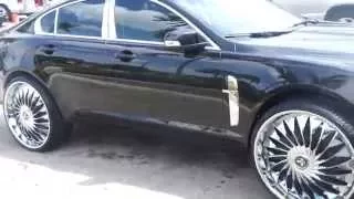 JAGUAR XF ON 26" DUB SPINNER RIMS!!!