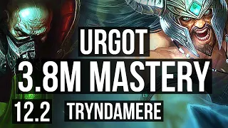 URGOT vs TRYNDAMERE (TOP) | 3.8M mastery, 7 solo kills, 600+ games, Dominating | KR Diamond | 12.2