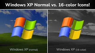 Windows XP Normal and 16-Color Icon Comparison!