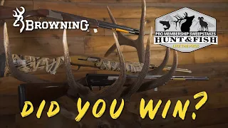 Pro Membership Sweepstakes Drawing September 20, 2020 for Browning Shotgun Extravaganza