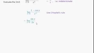 L'Hopital's Rule for limits of indeterminate forms