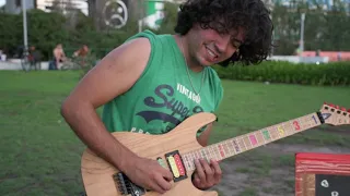 THE HAND OF GOD WITH MY NEW GUITAR - (Diego Maradona Amazing Guitar Cover) - ON THE STREET